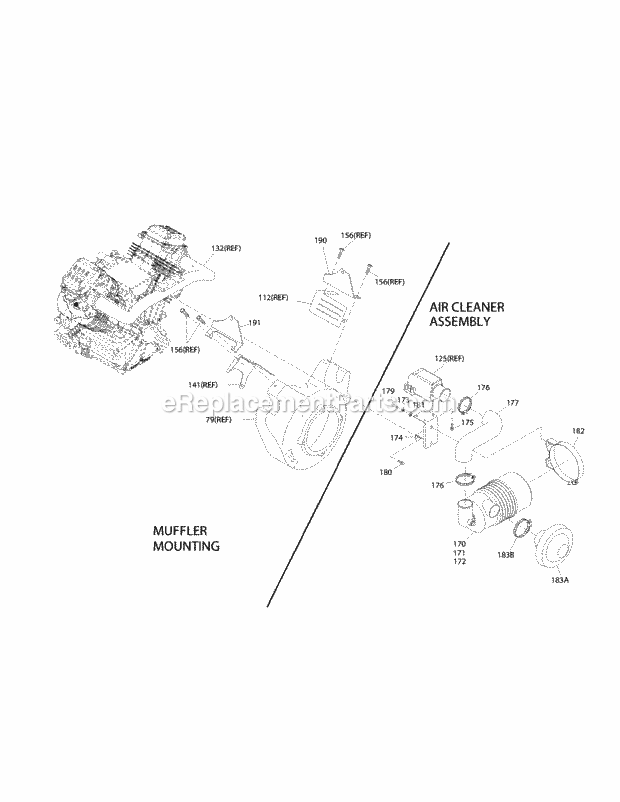 Gtv-760 Muffler Mounting & Air Cleaner Diagram and Parts List for M72-GN 53AB5FEZ150 Cub Cadet Sprayer